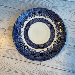 Churchill England Blue and White Saucer Plate - Classic Pattern